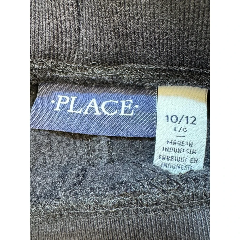The Children's Place Joggers Kids 10/12 Black Sweatpants Fleece‎ Drawstring